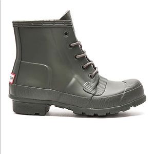 Hunter Original Combat Rain Boots Thorloe Rubber Lace Up